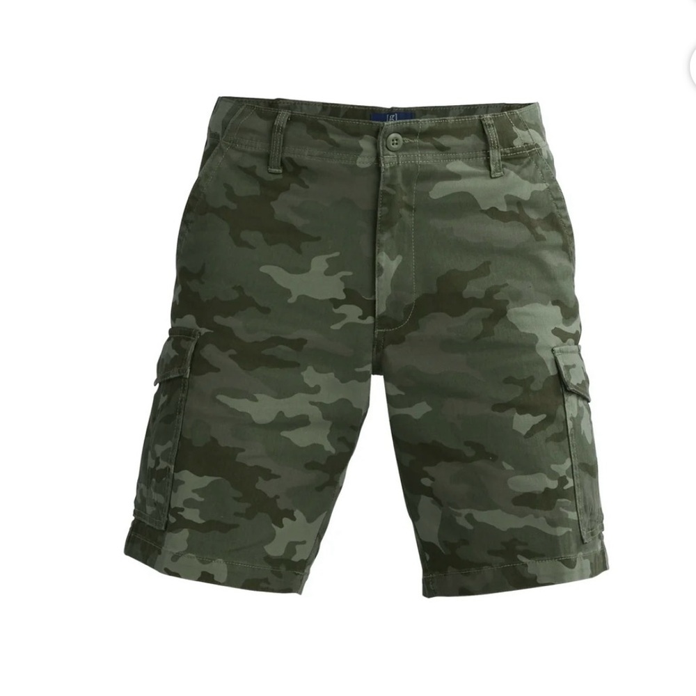 George Men's Green Camouflage Cargo Shorts